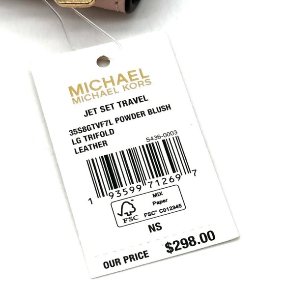 Michael Kors Large Trifold Wallet Powder Blush - Picture 7 of 7